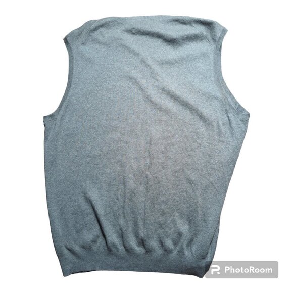 POLO by Ralph Lauren Sweater Vest 2XLT grey with red pony Pima Cotton - Picture 2 of 7